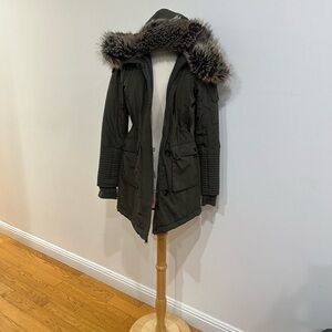 BCBGeneration Olive Fur-Trimmed Snow Jacket